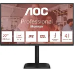 AOC 27E4U 24 Zoll FHD Monitor, 120Hz, IPS, 1ms MPRT, Adaptive Sync, HDR-Modus, Hhenverstellung (1920x1080,HDMI 1x 1.4,DP 1x 1.2, USB-Hub) Schwarz [Energieklasse C] (27E4U)