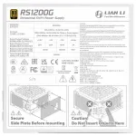 Lian Li RS Series 80 PLUS gold Power Supply, ATX 3.1, modular - 1,200 Watts, with RS Hub, white