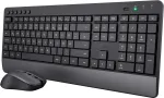 Trust Trezo Comfort - Tastatur-und-Maus-Set - kabellos - Deutsch - Schwarz - Pappschachtel (24532)