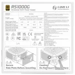 Lian Li RS Series 80 PLUS gold Power Supply, ATX 3.1, modular - 1,000 Watts, white