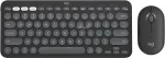 Logitech Pebble 2 Combo for Mac - Tastatur-und-Maus-Set - kabellos - Bluetooth LE - QWERTY - US International - Tonal Graphite (920-012244)
