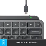 Logitech MX Keys Mini - Tastatur - hinterleuchtet - Bluetooth - AZERTY - Franzsisch - Graphite (920-010482)