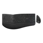 Perixx PERIDUO-614 DE, Tastatur- und Maus-Set, kabellos, ergonomisch, schwarz (PERIDUO-614 DE)
