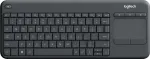 Logitech Wireless Touch Keyboard K400 Plus - Tastatur - mit Touchpad - kabellos - 2.4 GHz - Belgien - Schwarz