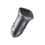 UGREEN USB-C PD+USB-A QC 24W Fast Car Charger Gray