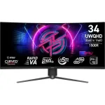 MSI MPG 346CQRFDE X24 Gaming-Monitor - gebogen - 86.4 cm (34) - 3440 x 1440 UWQHD @ 240 Hz - Rapid VA - 400 cd/m - 4000:1 - DisplayHDR 400 - 0.5 ms - 2xHDMI, DisplayPort (9S6-3DD94M-002)