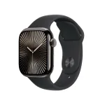 Apple Watch Series 10 GPS + Cellular 42mm Slate Titanium Case mit Black Sport Band - S/M (MWXG3QF/A)