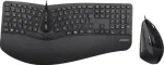 Perixx PERIDUO-505B, DE, Tastatur- und Maus Set, USB-Kabel, ergonomisch, schwarz (PERIDUO-505B)