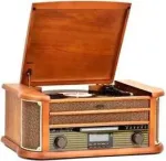 UltraMedia GmbH & Co. Handels Reflexion HIF2002DAB Retro-HiFi Anlage Platten-/Kassetenspieler,BT,CD/MP3,DAB+ 1