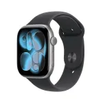 Apple Watch Series 11GPS + Cellular 46mm Space Grey Aluminium Case with Black Sport Band - M/L (MFCA4ZR/A)