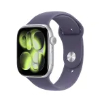 Apple Watch Series 11GPS46mmSilver Aluminium Case with Purple Fog Sport Band - S/M (MEV94ZR/A)
