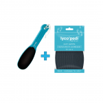 Lyco'pedi dildė + keičiami &scaron;veitimo popierėliai (30 vnt.) | LYCO&rsquo;PEDI PADDLE + REPLACEMENT SANDPAPER (30 pcs.)