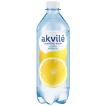 Stalo vanduo AKVILĖ su citrinos aromatu, gazuotas 0,6L, PET 12vnt (kaina su užstatu už tarą)