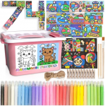 Kūrybinis smėlio pie&scaron;imo rinkinys vaikams 74 paveikslėliai