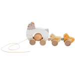 Medinė vi&scaron;telė su vi&scaron;čiukais traukimui