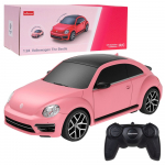Volkswagen Beetle RASTAR 1:24 &ndash; Rožinis spalvą keičiantis RC automobilis