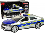 Sidabrinis policijos automobilis su &scaron;viesomis ir garsais