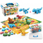 WOOPIE 2in1 Dinozaurų dėlionių rinkinys ir stalo žaidimas