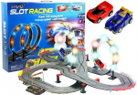 &bdquo;Race Track Slot Cars 1:43&ldquo; &ndash; lenktynių trasa su 2 automobiliais, kilpomis ir LED ap&scaron;vietimu