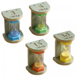 Masterkidz sukami smėlio laikmačiai vaikams (3&ndash;30 min.) &ndash; spalvotas laiko valdymo rinkinys