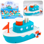 Vėjo prisukamas vonios laivelis su vandens purslais