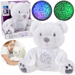 Woopie mink&scaron;tas me&scaron;kiukas&ndash;projektorius su lop&scaron;inėmis, baltuoju triuk&scaron;mu ir 7 &scaron;viesų efektais