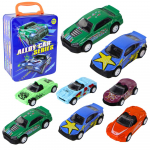 Automobilių rinkinys su metaline dėže 1:64