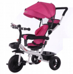 Triratukas su pasukama sėdyne Bobo - Rožinė