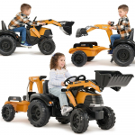 FALK Case CE pedalinis traktorius su ekskavatoriumi ir priekaba, 3&ndash;7 metų vaikams