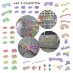 Masterkidz kamuoliukų trasos konstravimo rinkinys STEM lentai 440 dalių