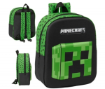 Vaiki&scaron;ka mokyklinė kuprinė su 3D spauda minecraft creeper