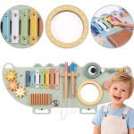 &bdquo;TOOKY TOY&ldquo; medinė manipuliacinė lenta &ndash; krokodilas, 3 vnt.