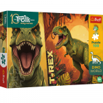 Trefl 100 detalių dėlionė vaikams su dinozaurais ir Treflikų &scaron;eima