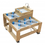 CLASSIC WORLD EDU medinis vandens stalas XL vandens takelis su užtvankomis