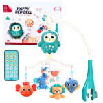 Mėlyna lovytės karuselė su pulteliu