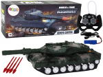 Žalias RC tankas 27 MHz su raketomis