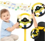 Woopie interaktyvus geltonas automobilio vairas su garsais, &scaron;viesomis ir sirenomis