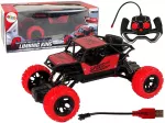 Raudonas RC bekelės automobilis 1:18
