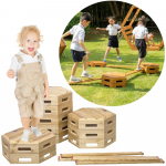 Classic World EDU &bdquo;Little Acrobat&ldquo; medinis balansinis takas &ndash; modulinis, saugus ir įkvepiantis judėjimui