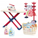 WOOPIE XXL lyginimo lentų rinkinys su lygintuvu, pakaba, skalbinių krep&scaron;iu ir drabužiais, 14 vnt.