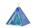 Tipi mėlyna žvaigždžių palapinė vaikams