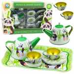Vaiki&scaron;kas metalinis arbatos servizas &ndash; panda tema