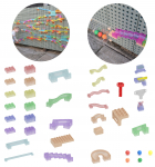 MASTERKIDZ Kamuoliukų trasos konstravimo rinkinys STEM lentai 209 dalių