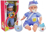 Lėlė kūdikis su mėlynais drabužėliais Doll Baby 45cm