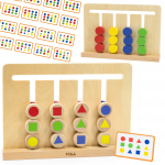 VIGA Montessori spalvų ir formų dėlionių žaidimas