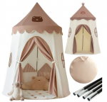 TIPI vaiki&scaron;ka palapinė smėlio spalvos, me&scaron;kiukas