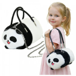 Pliu&scaron;inė panda rankinė su grandinėle 20 cm