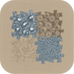 ortopedinis sensorinis kilimėlis namų SPA 12 vnt.