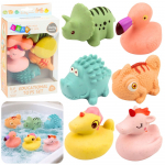 Mink&scaron;ti edukaciniai guminiai maudynių žaislai &ndash; 6 vnt.