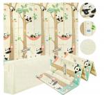 Mink&scaron;tas, storas, dvipusis sulankstomas kilimėlis 200X180cm